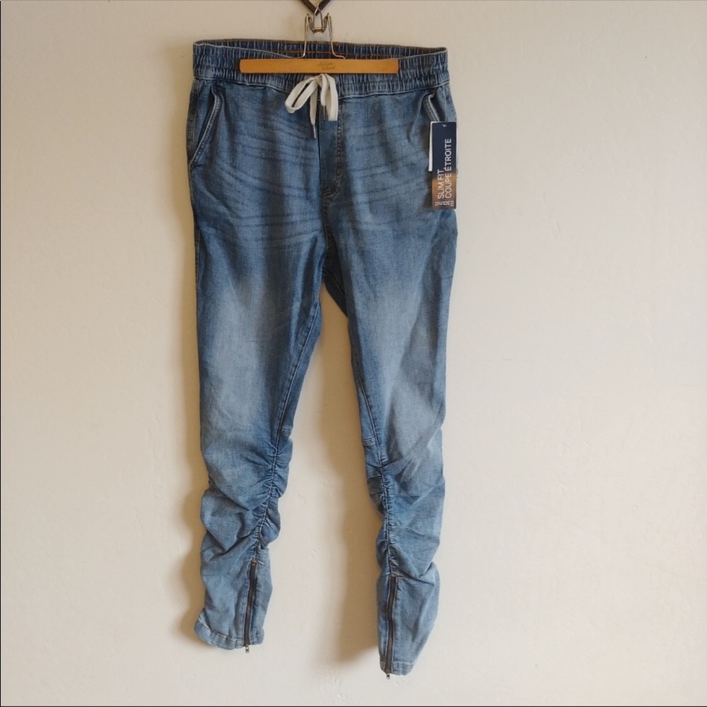 H&M high waist denim joggers